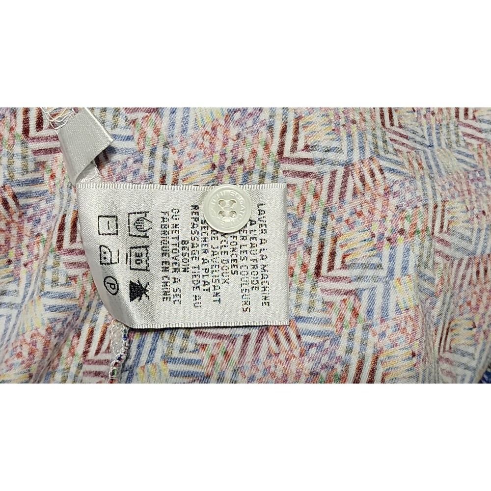 Bugatchi Polo Shirt Mens L Colorful Geometric Short Sleeve Mercerized Cotton - Picture 10 of 12